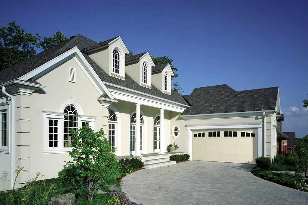 Coastal Georgia estate home with custom carriage-style garage doors