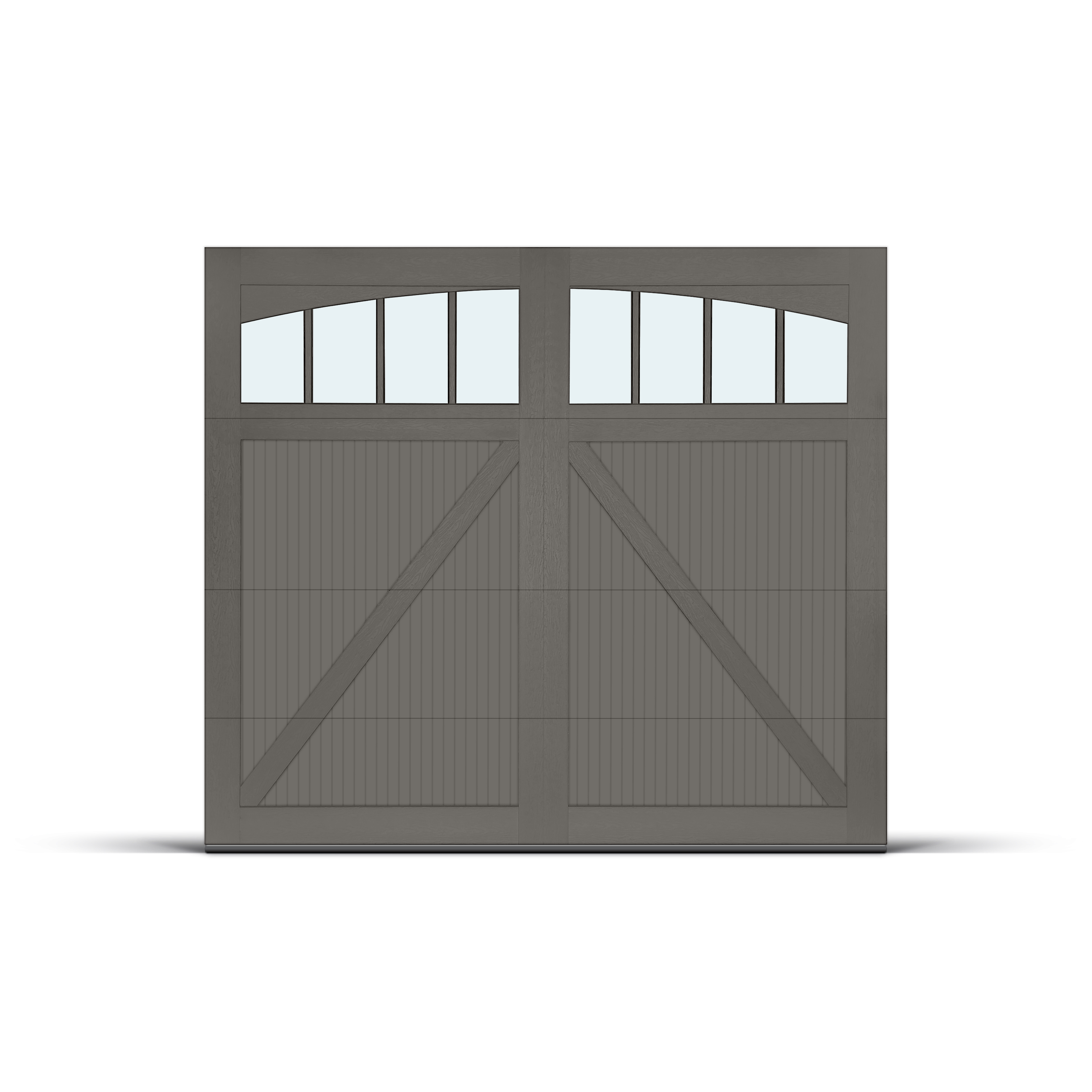 Bronze fiberglass carriage house garage door