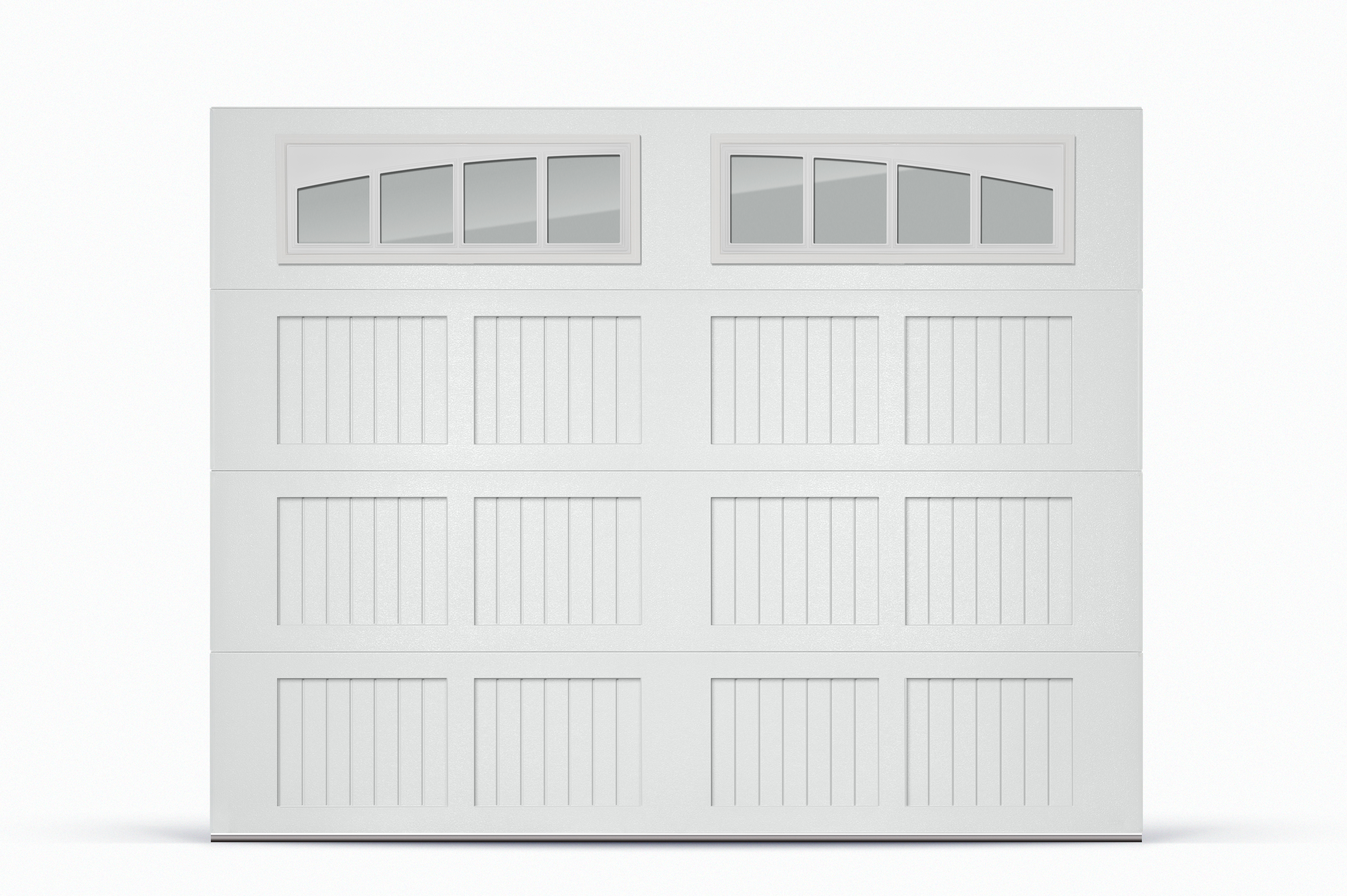 White Arched Madison carriage-house garage door